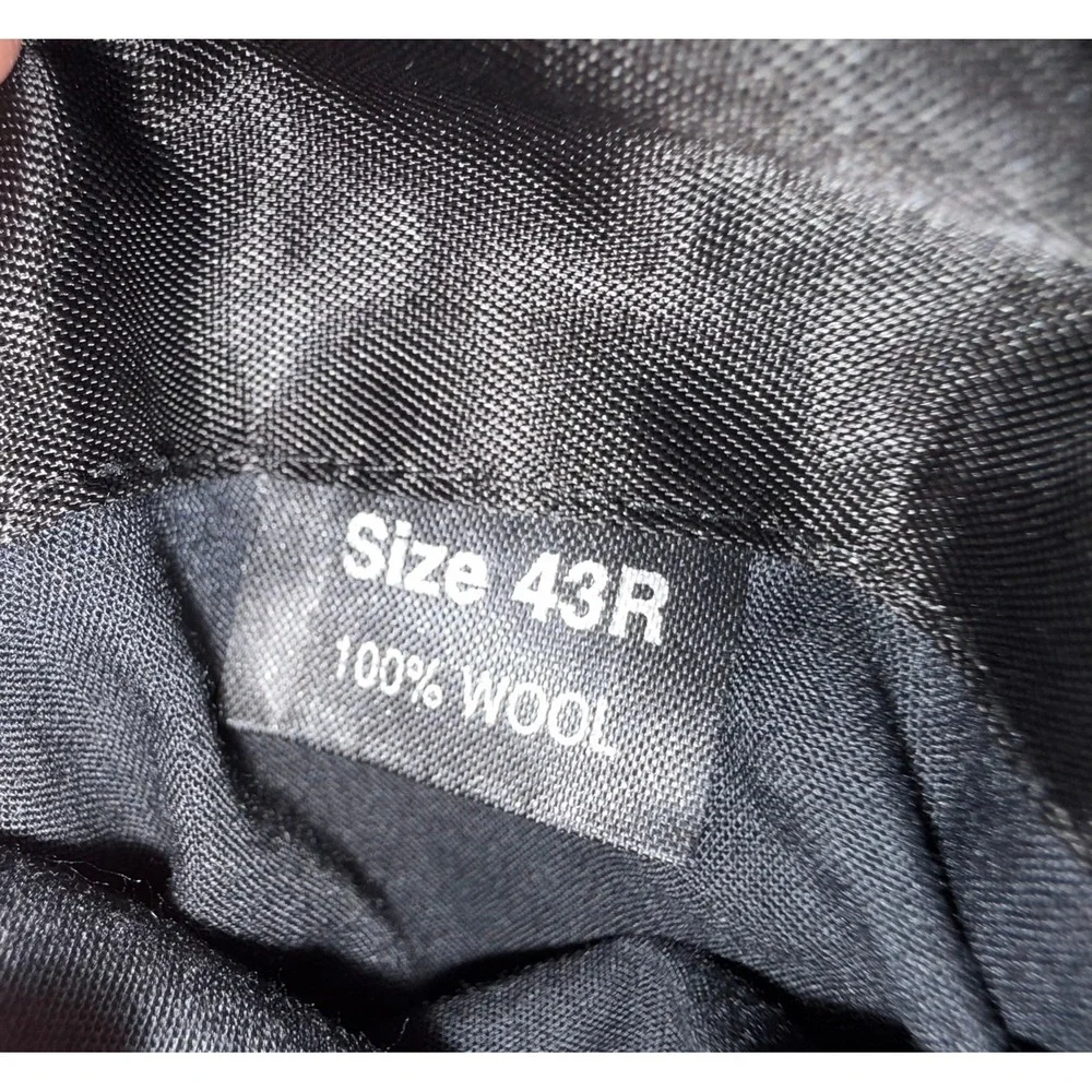 Jos A Bank Signature Collection Grey 100% Wool Micro Check Blazer Sport Coat 43R